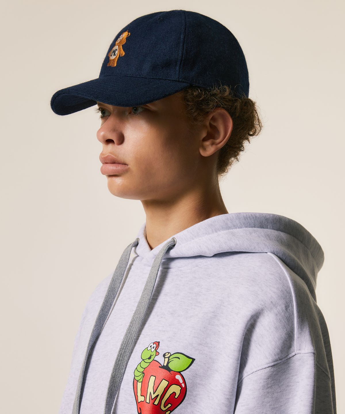 엘엠씨(LMC) EMB BEAR WOOL 6PANEL CAP navy