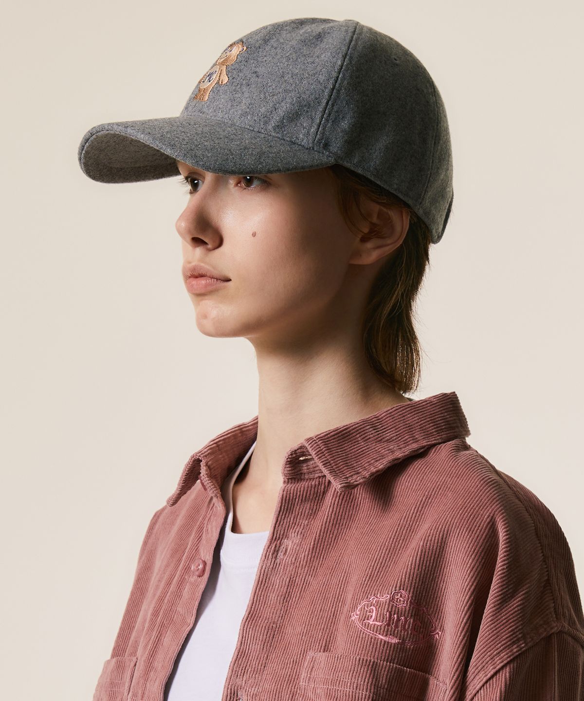 엘엠씨(LMC) EMB BEAR WOOL 6PANEL CAP navy
