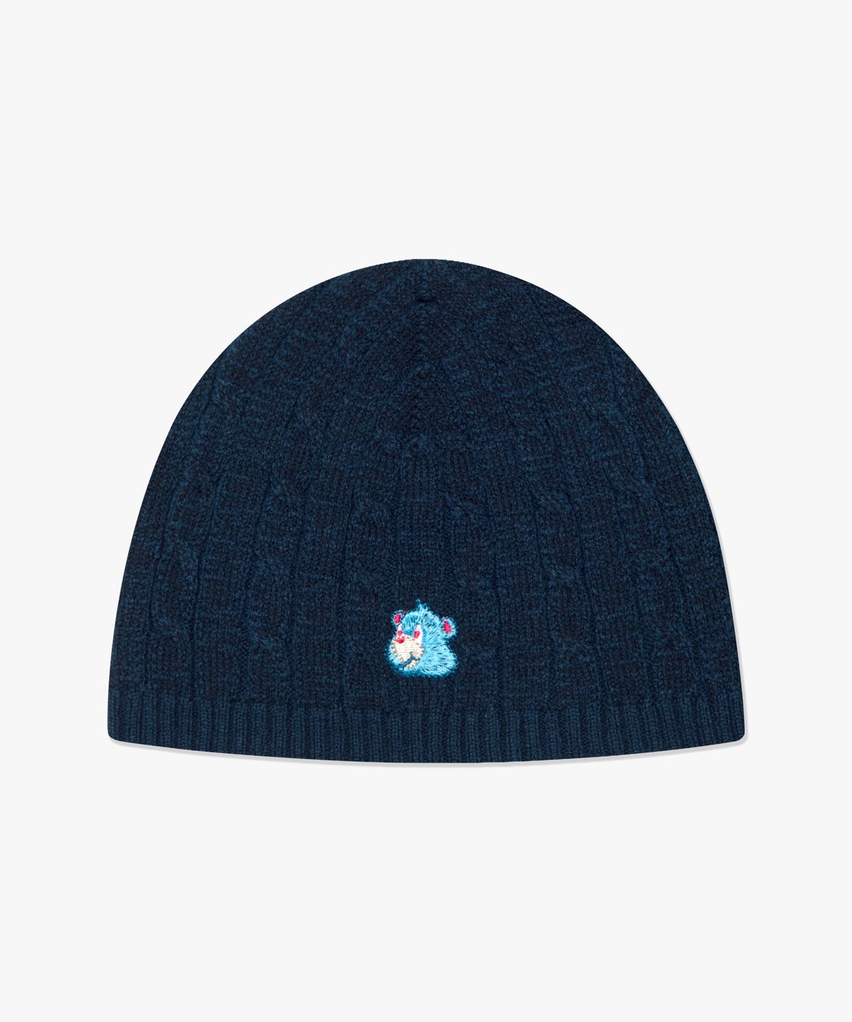 엘엠씨(LMC) EMB BEAR CABLE KNIT BEANIE navy