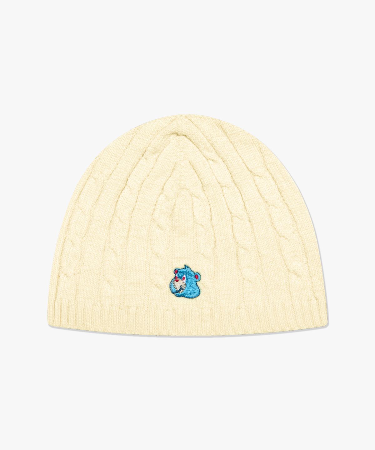 엘엠씨(LMC) EMB BEAR CABLE KNIT BEANIE cream