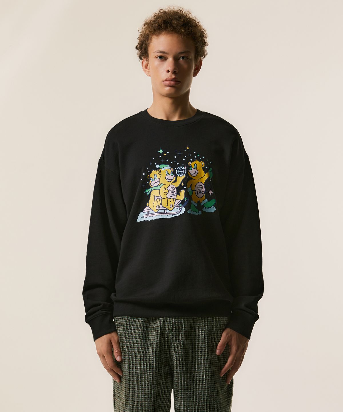 엘엠씨(LMC) SLEIGH RIDING BEARS SWEATSHIRT heather gray