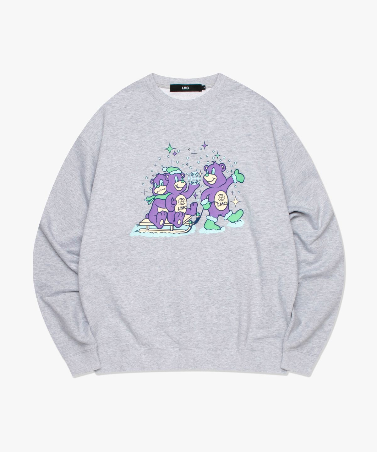 엘엠씨(LMC) SLEIGH RIDING BEARS SWEATSHIRT heather gray