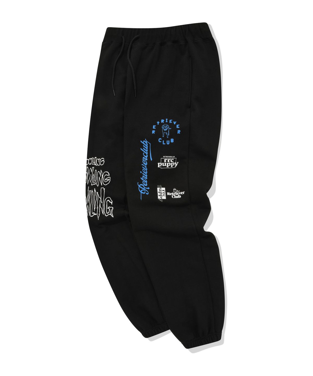 리트리버클럽(RETRIEVER CLUB) MULTI LOGO PANTS [BLACK]