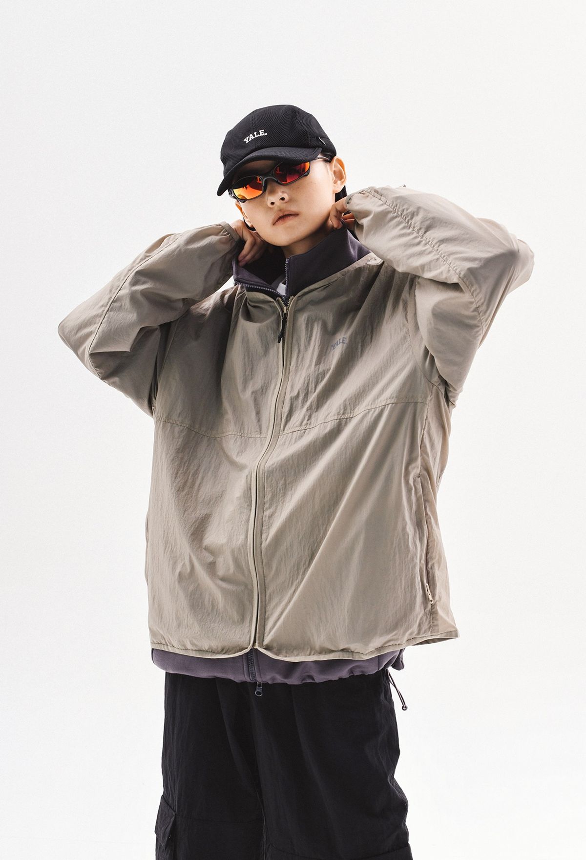 예일(YALE) [ONEMILE WEAR] 컴포트 배커플 노카라 자켓 브라운