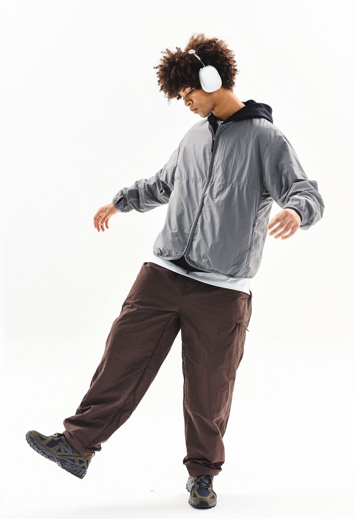 예일(YALE) [ONEMILE WEAR] 컴포트 배커플 노카라 자켓 그레이