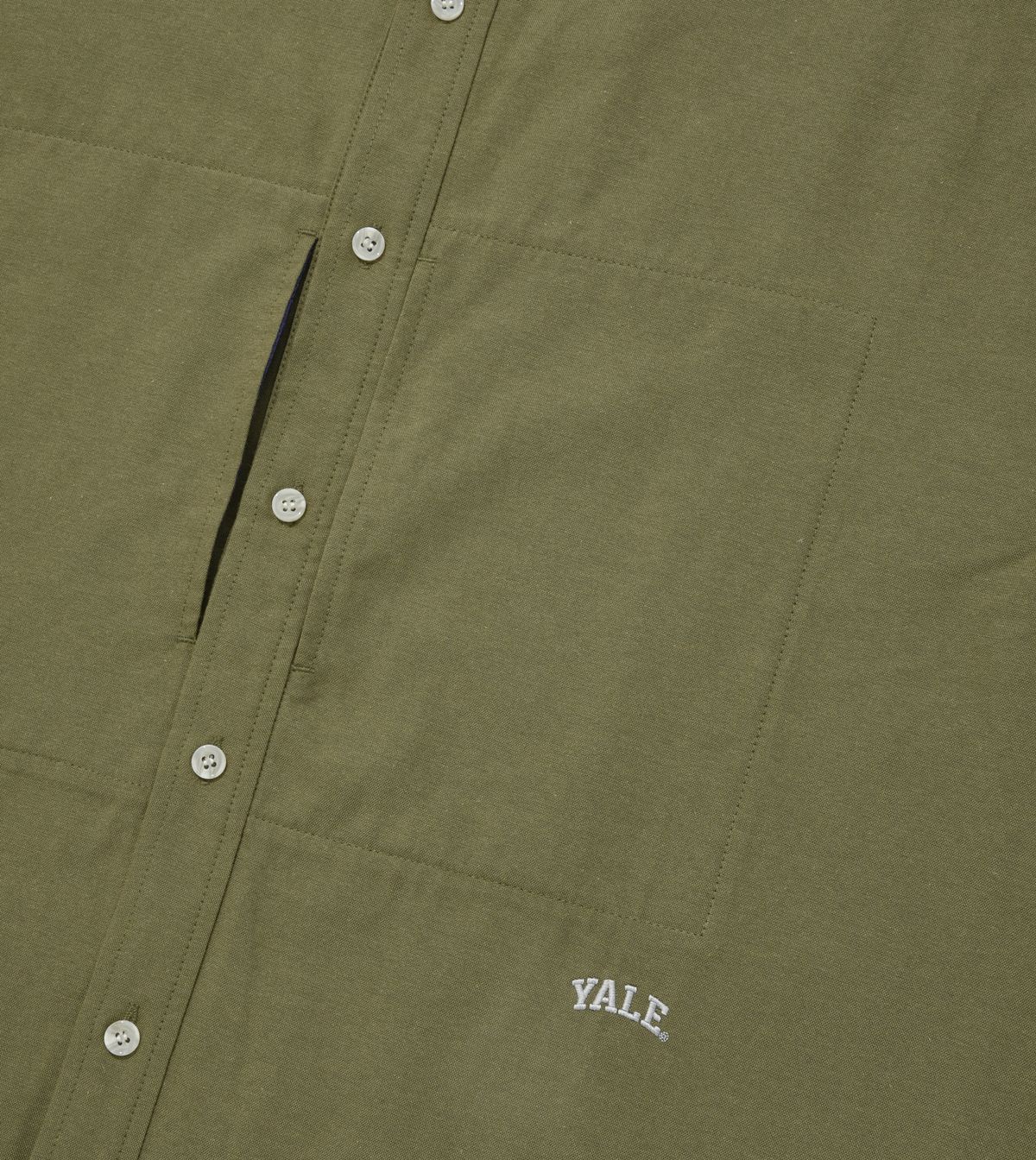 예일(YALE) [ONEMILE WEAR] 포켓 스몰아치 옥스포드 셔츠 카키