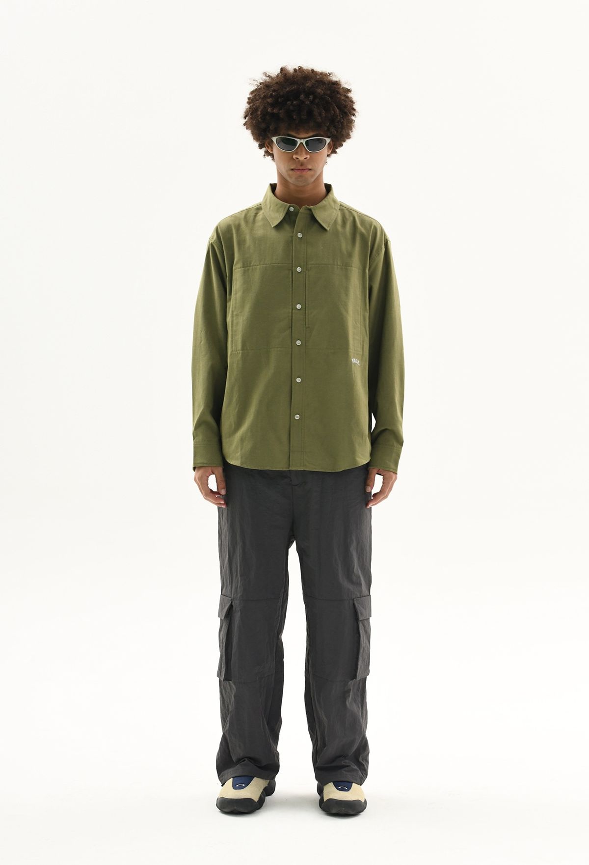 예일(YALE) [ONEMILE WEAR] 포켓 스몰아치 옥스포드 셔츠 카키