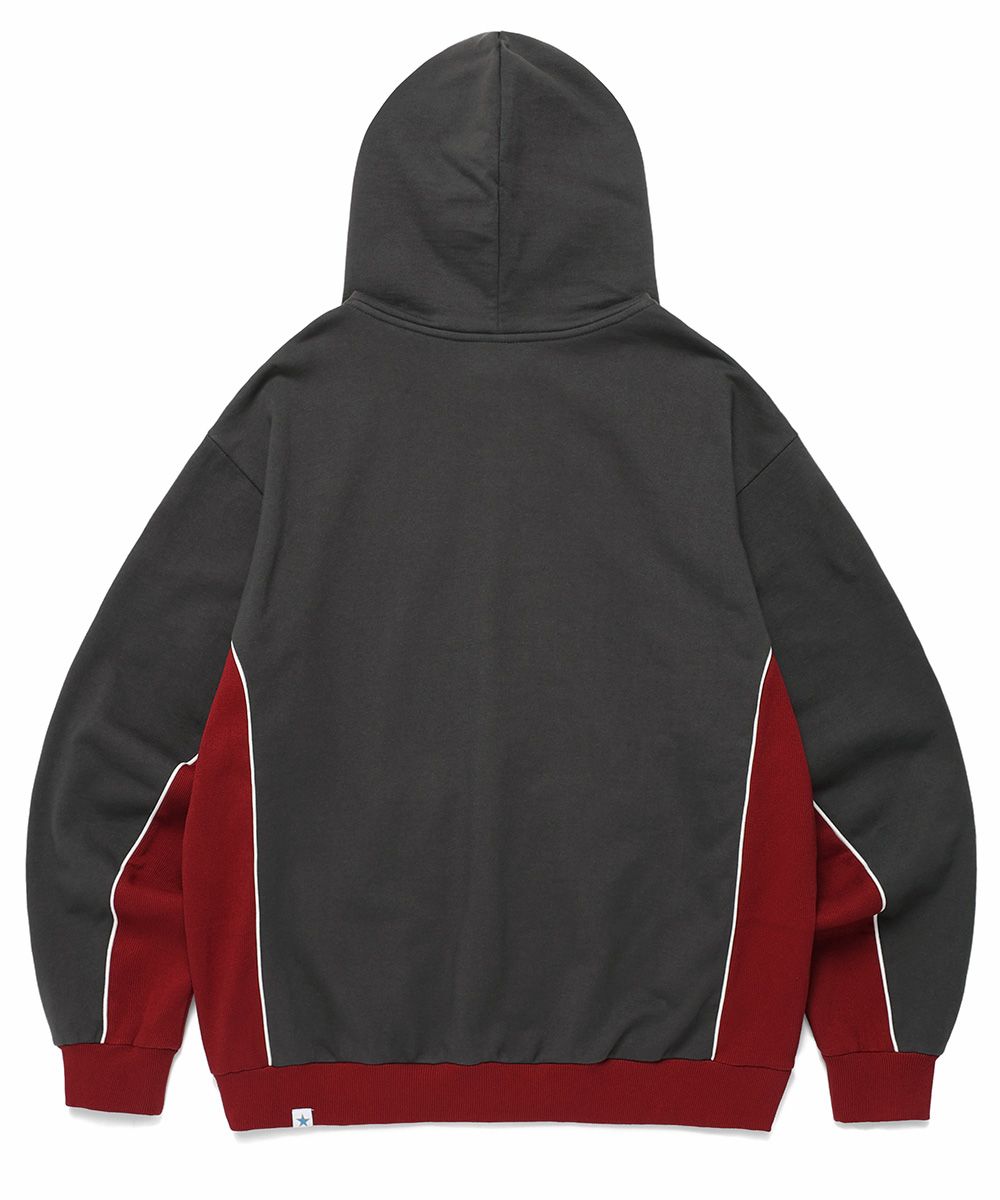 MUSINSA | CAVISH PIPING ZIP UP HOODIE CHARCOAL(CV2DFUM480A)