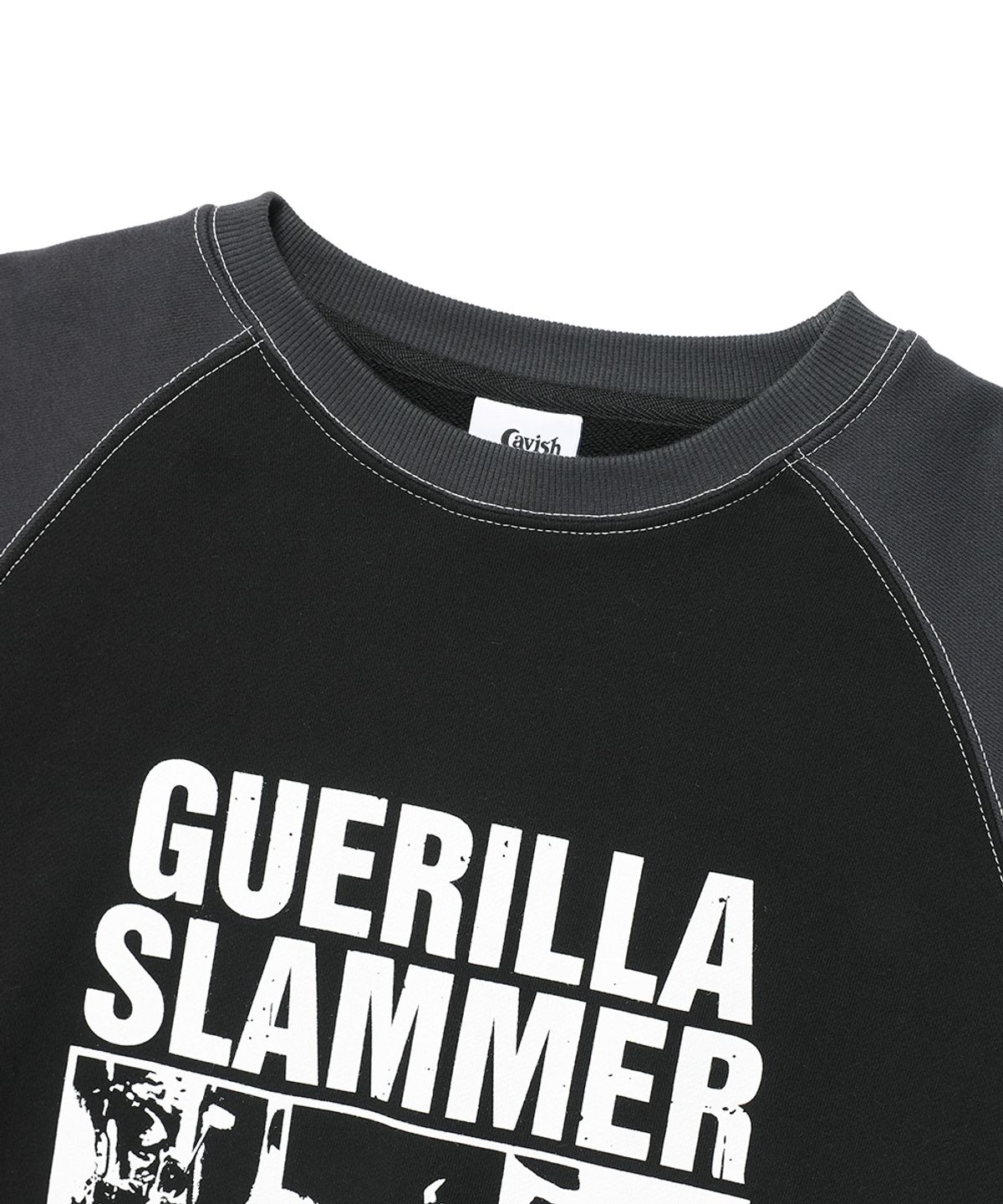 카비시(CAVISH) GUERILLA SLAMMERS RAGLAN SWEATSHIRT BLACK(CV2DFUM445A)