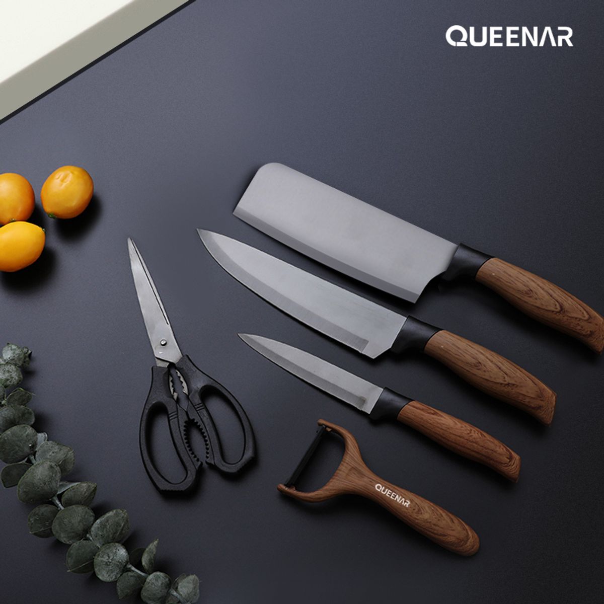 퀸나(QUEENAR) 딥 우드 칼세트 5종 QNKS-T600