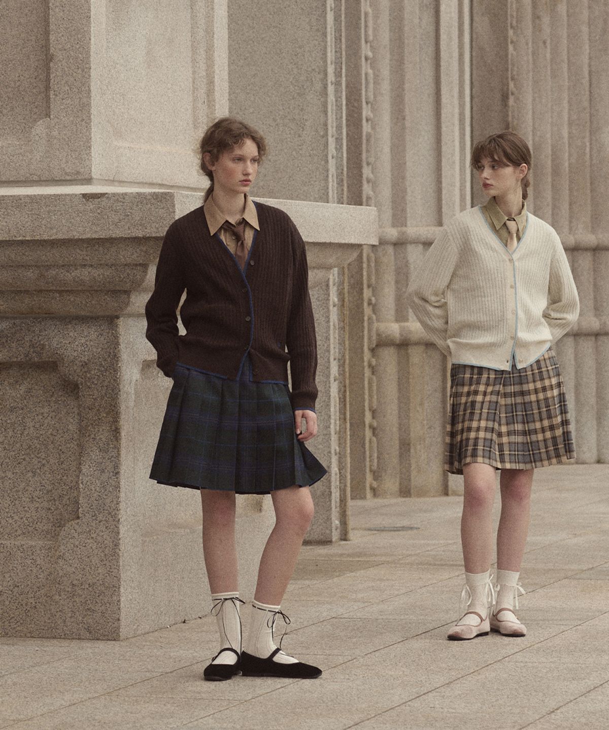 락피쉬웨더웨어(ROCKFISH WEATHERWEAR) RFH CLASSIC CHECK PLEATS SKIRT - 3color