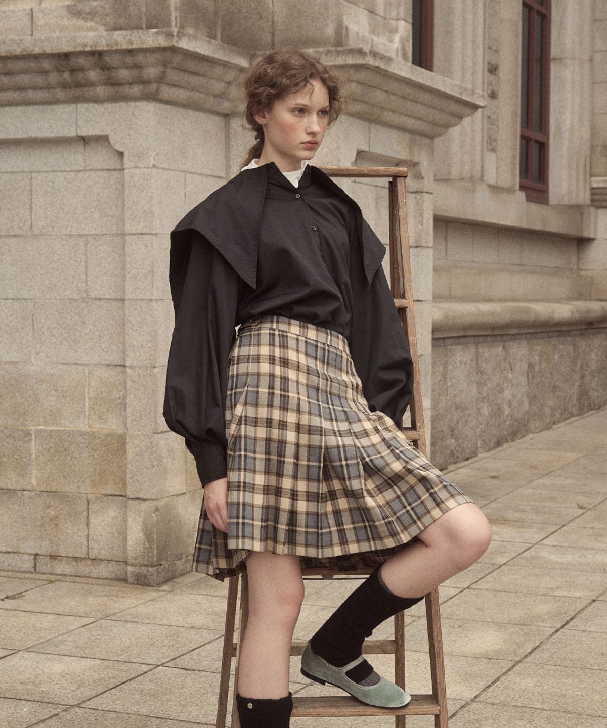 락피쉬웨더웨어(ROCKFISH WEATHERWEAR) RFH CLASSIC CHECK PLEATS SKIRT - 3color