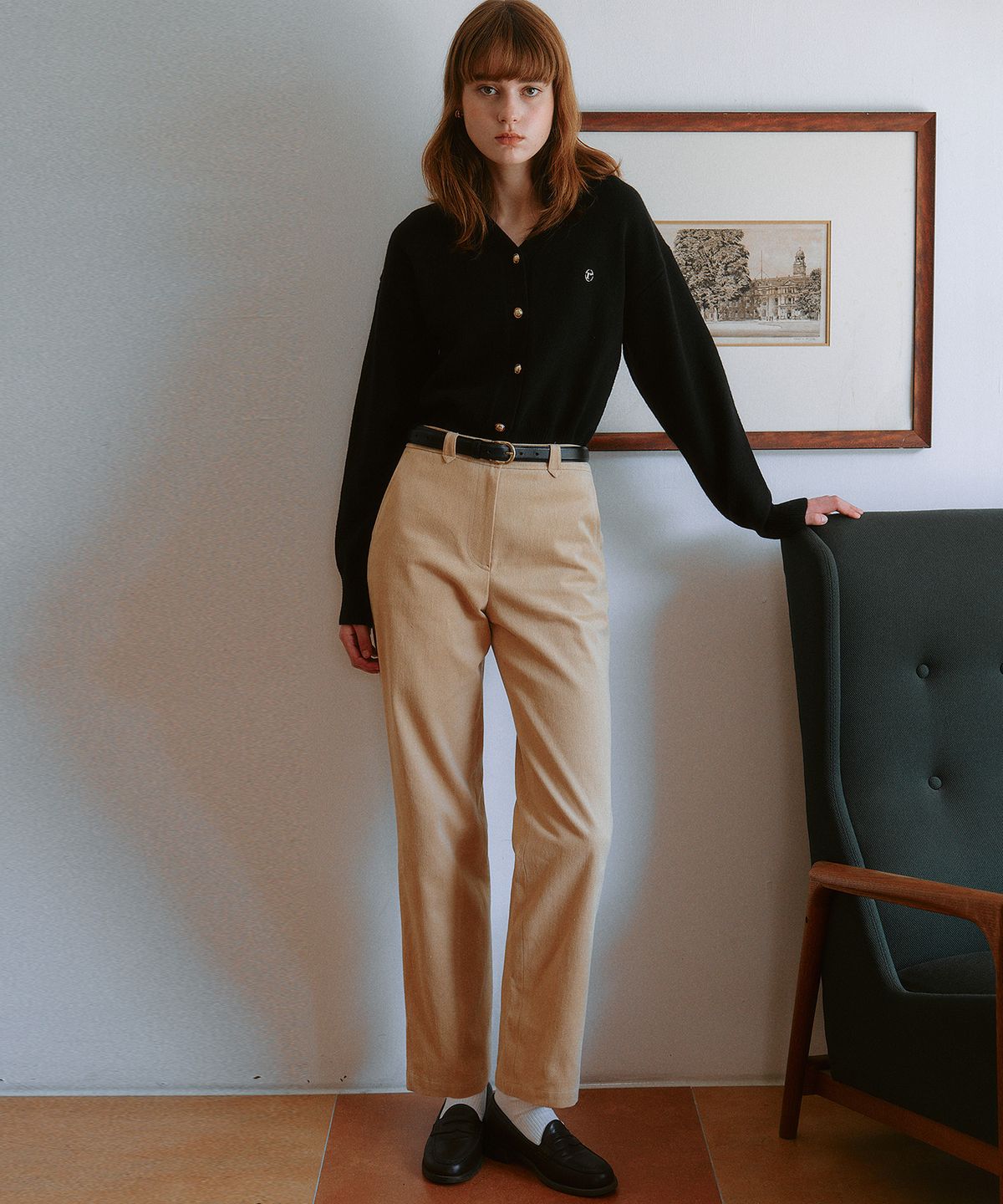 로라로라(ROLAROLA) TAPERED COTTON PANTS BEIGE