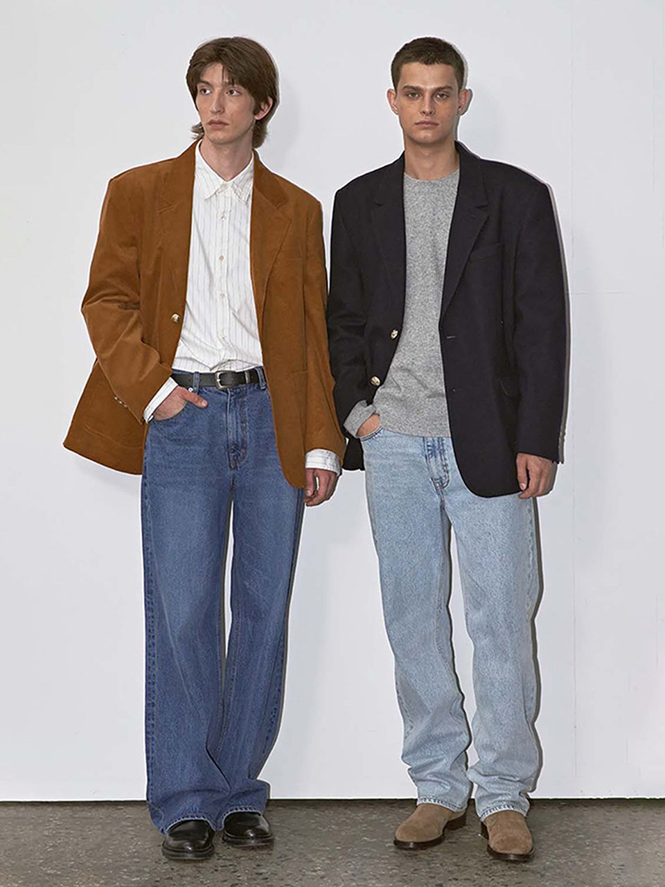 MUSINSA | DUNST UNISEX CLASSIC 2 BUTTON WOOL BLAZER NAVY_M_UDJA3C107N2