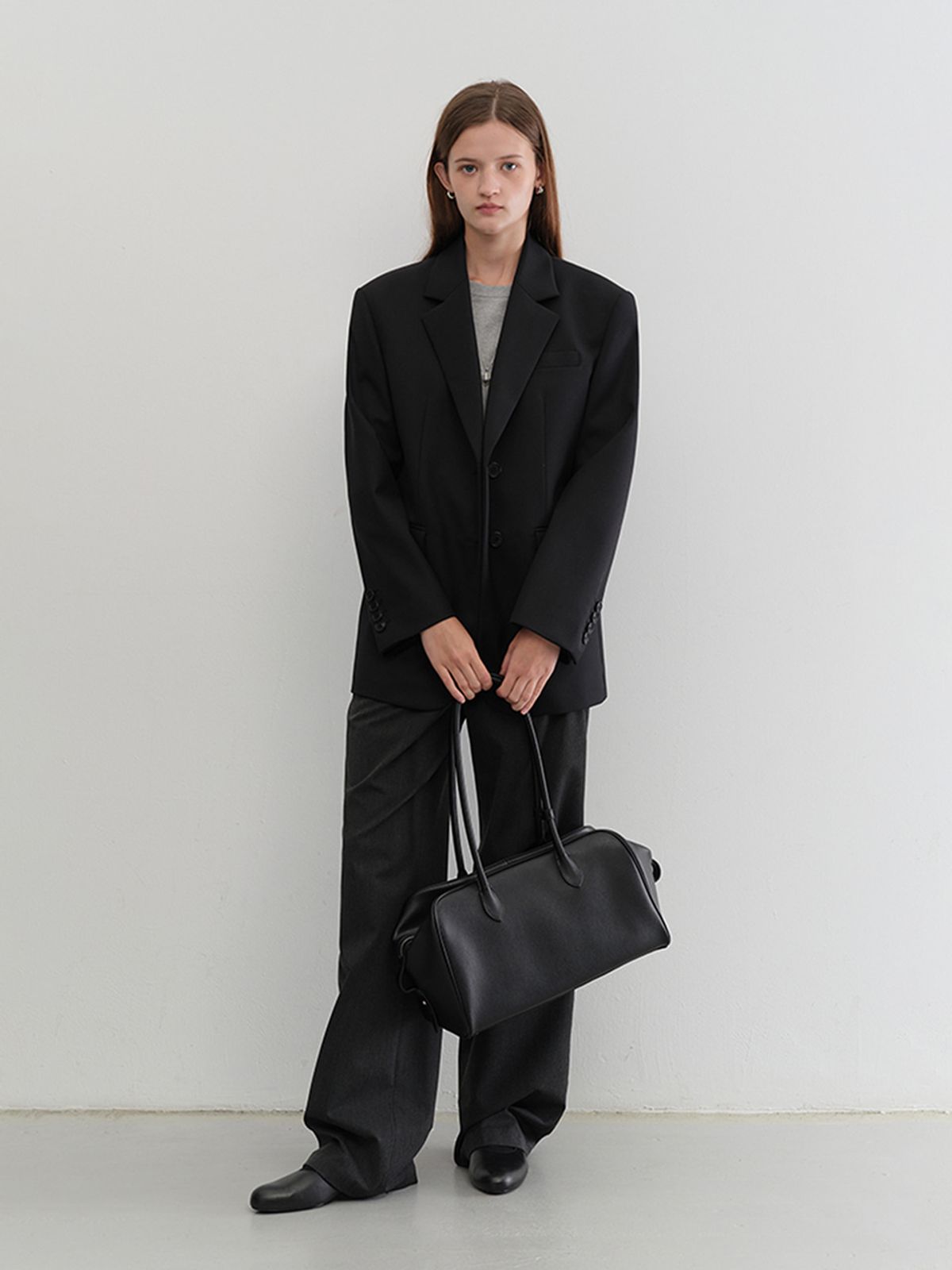 던스트(DUNST) ESSENTIAL 2 BUTTON WOOL BLAZER_UDJA6A202_BLACK