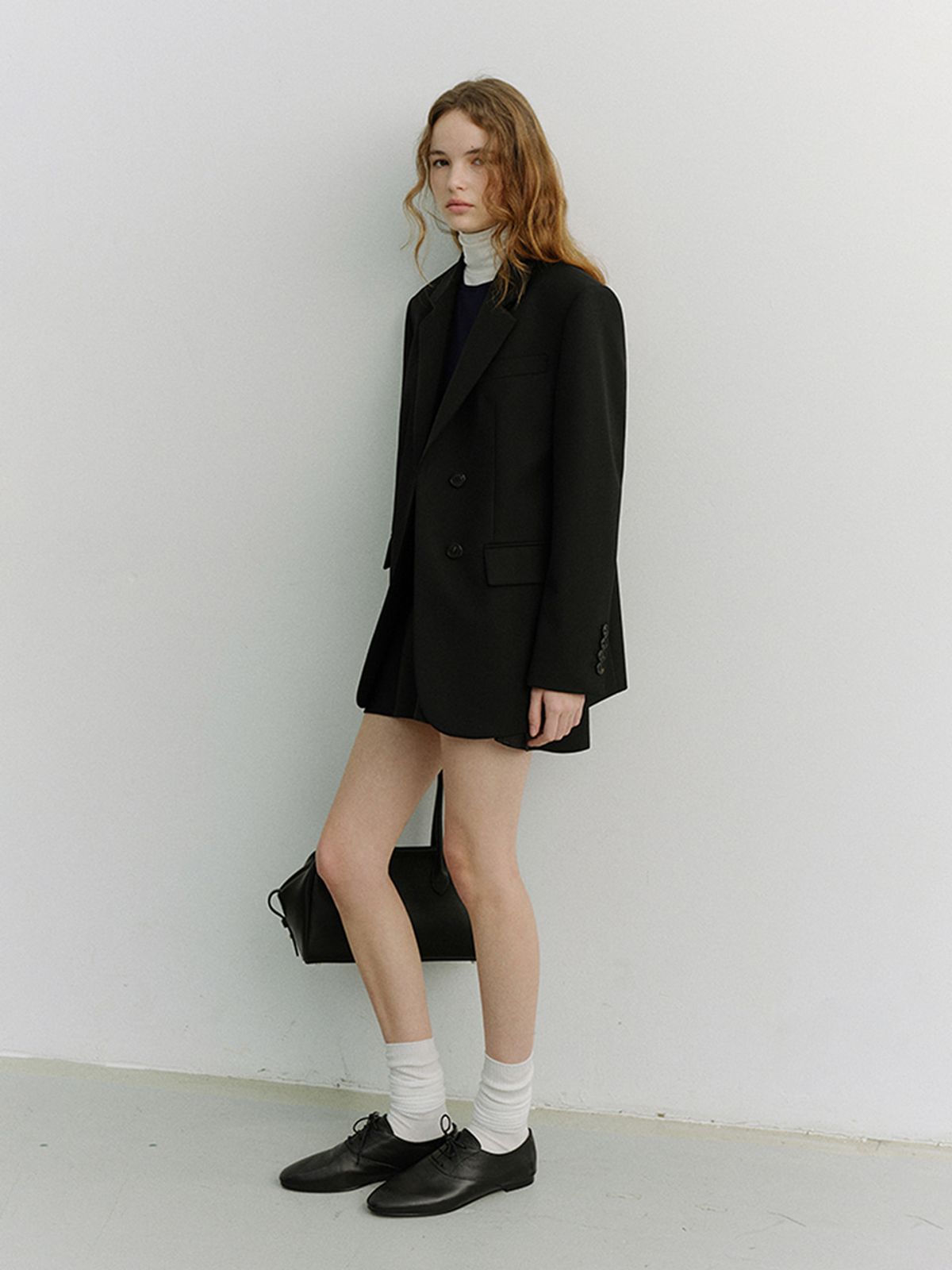던스트(DUNST) ESSENTIAL 2 BUTTON WOOL BLAZER_UDJA6A202_BLACK