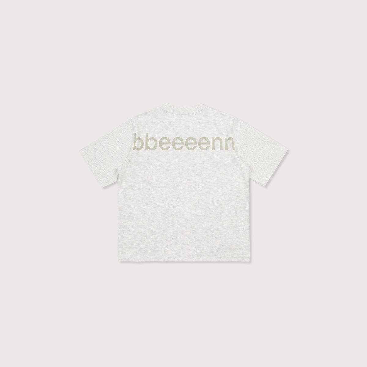 벤(BBEEEENN) 로고 오버핏 하프 T_오트밀