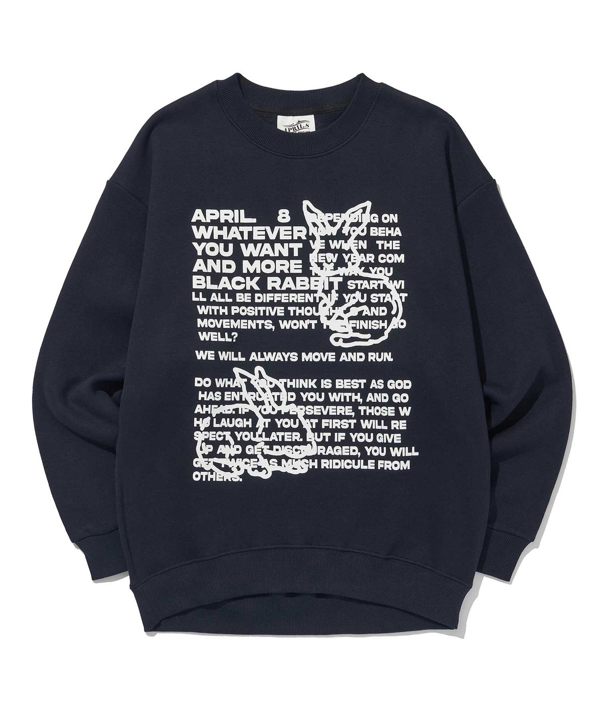 에노시(ENOSI) (W)BLACK RABBIT SWEATSHIRTS [2Color]