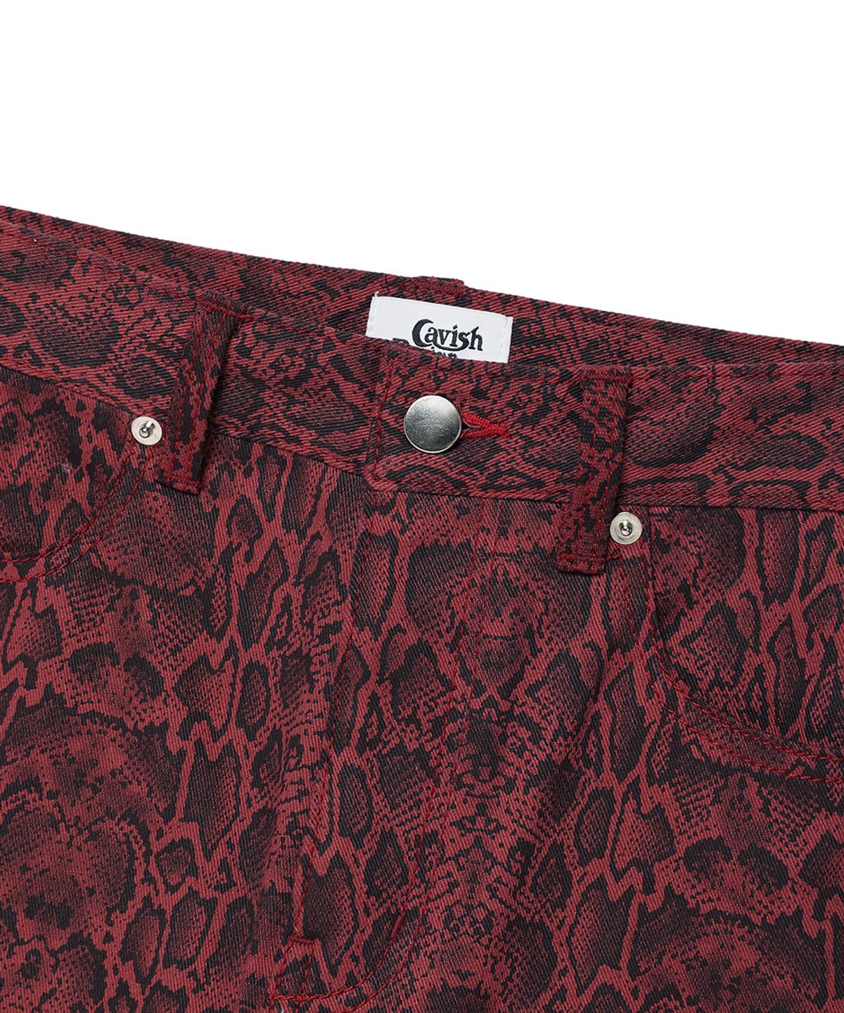카비시(CAVISH) PYTHON BOOTSCUT PANTS RED(CV2DFFPA08A)