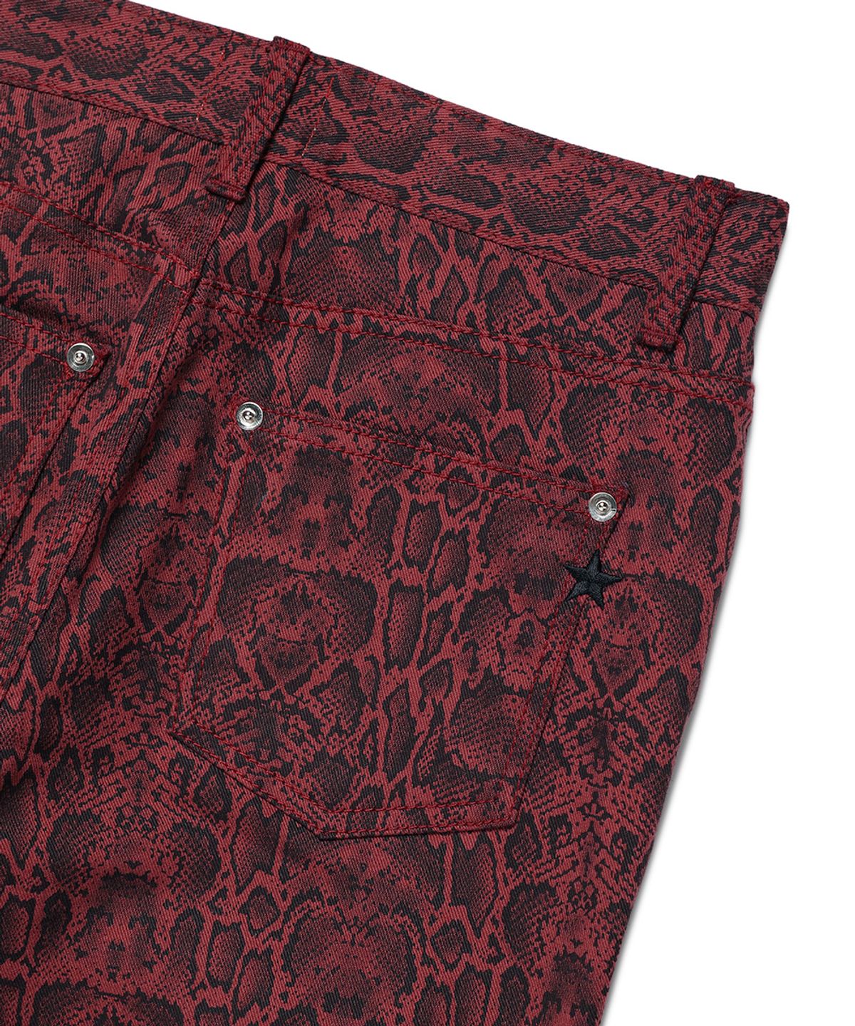 카비시(CAVISH) PYTHON BOOTSCUT PANTS RED(CV2DFFPA08A)