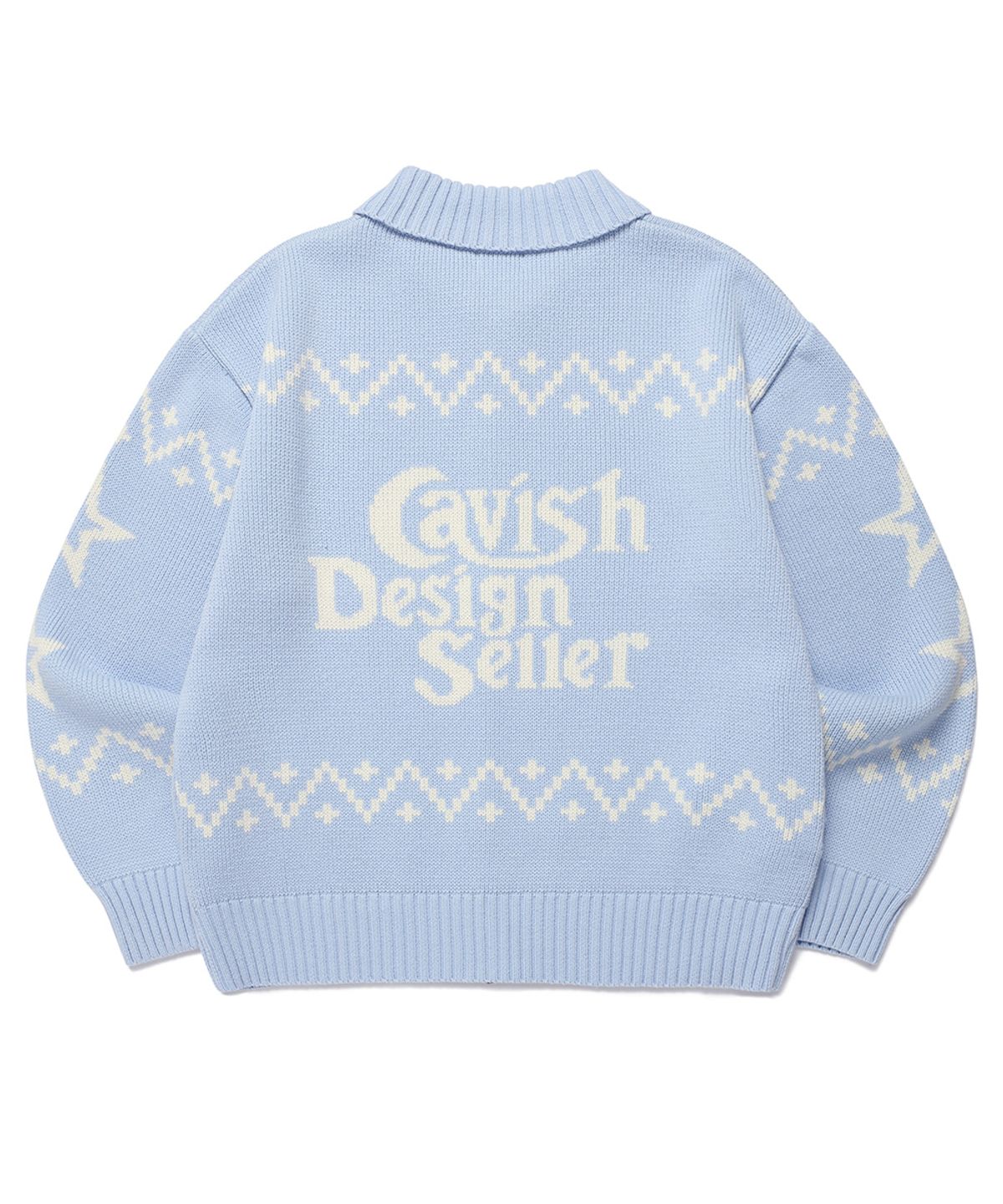 카비시(CAVISH) CATS ZIP UP CARDIGAN SKY BLUE(CV2DFUK680A)