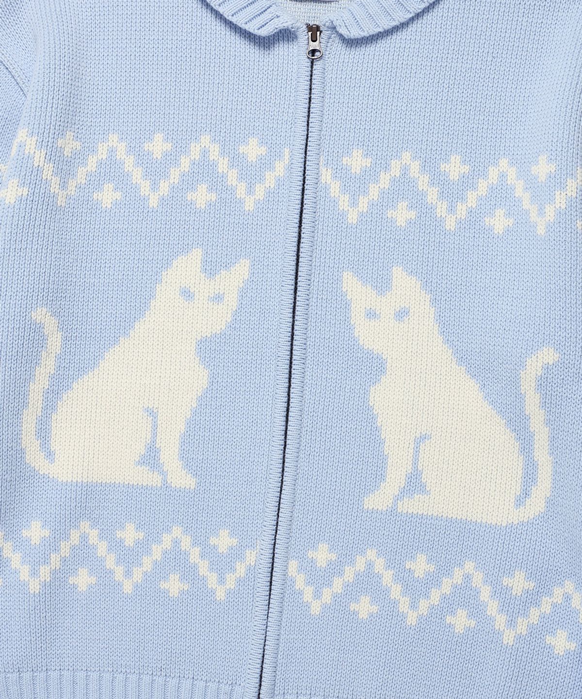 카비시(CAVISH) CATS ZIP UP CARDIGAN SKY BLUE(CV2DFUK680A)