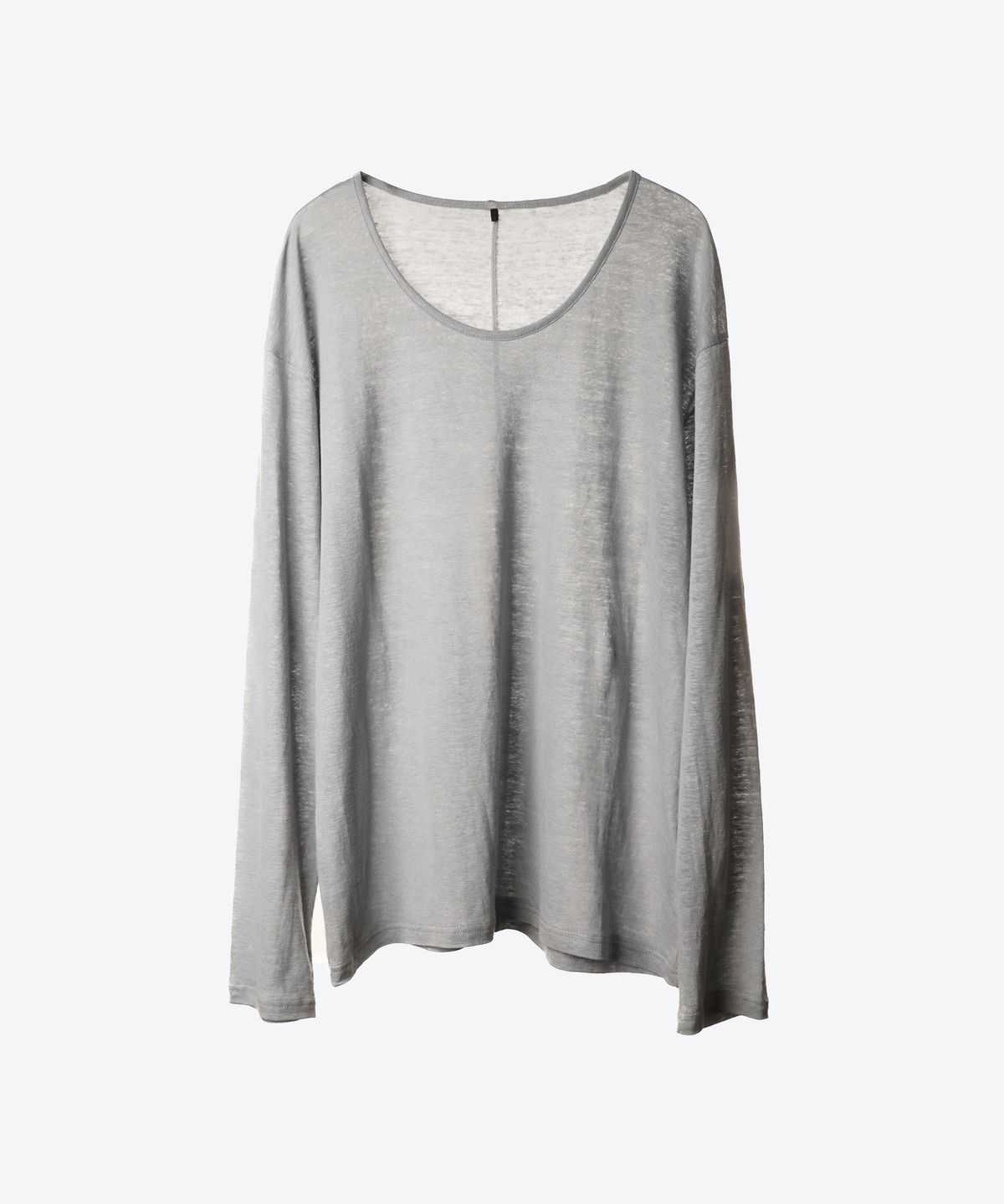 언티지(UNTAGE) U넥 리넨 슬러브 티셔츠[Grey(UNISEX)]_UTT-ST53