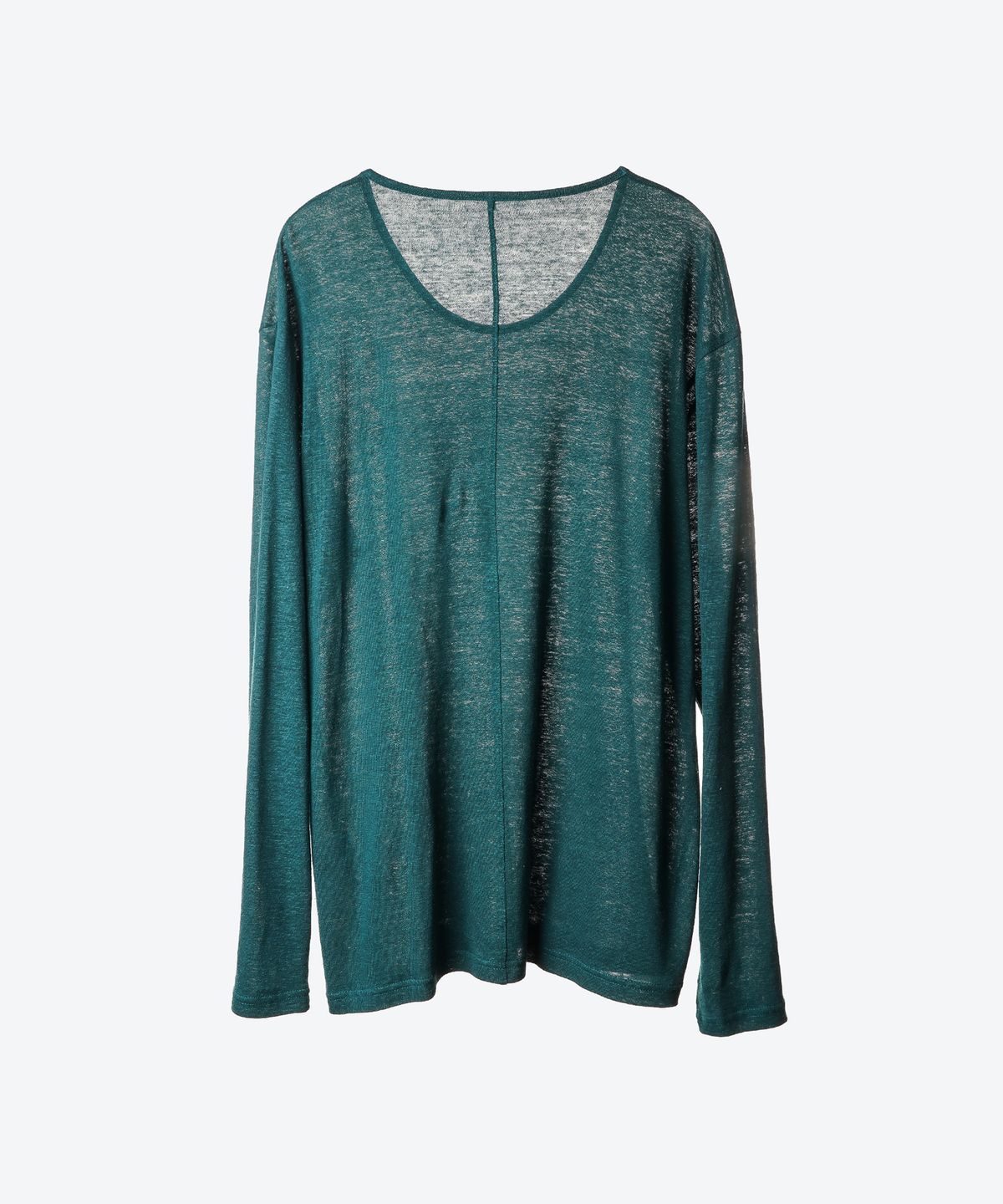 언티지(UNTAGE) U넥 리넨 슬러브 티셔츠[Green(UNISEX)]_UTT-ST55
