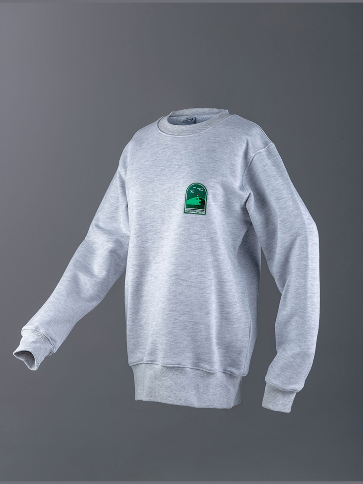 유팅골프(UTING GOLF) 남성 패치 스웨트셔츠 MELANGE GREY