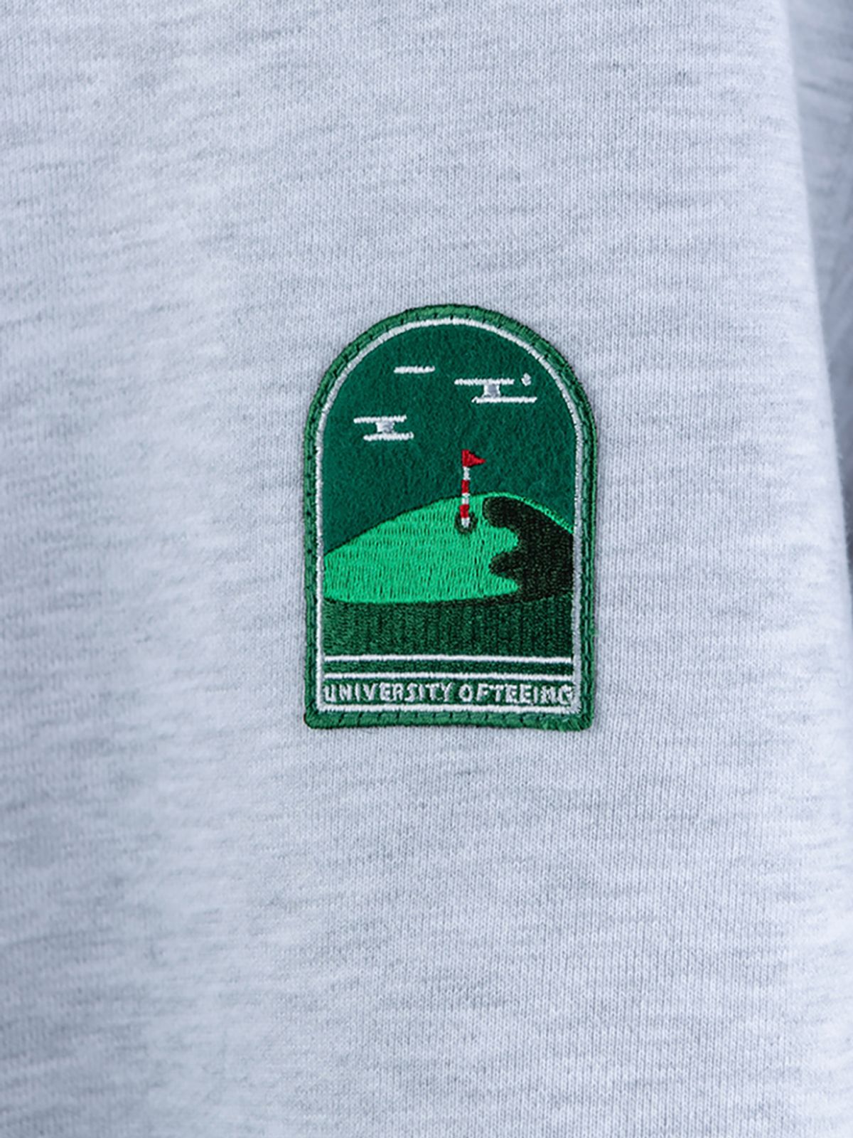 유팅골프(UTING GOLF) 남성 패치 스웨트셔츠 MELANGE GREY