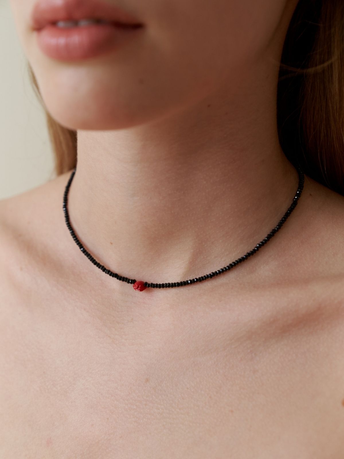 러브미몬스터(LOVE ME MONSTER) 1 Rose Spinel Choker_3Color