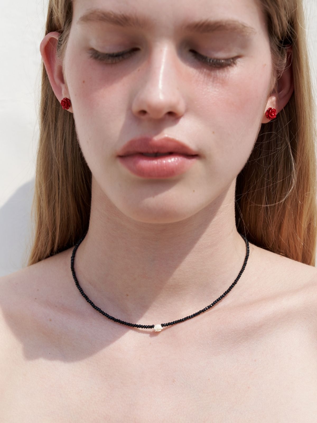 러브미몬스터(LOVE ME MONSTER) 1 Rose Spinel Choker_3Color