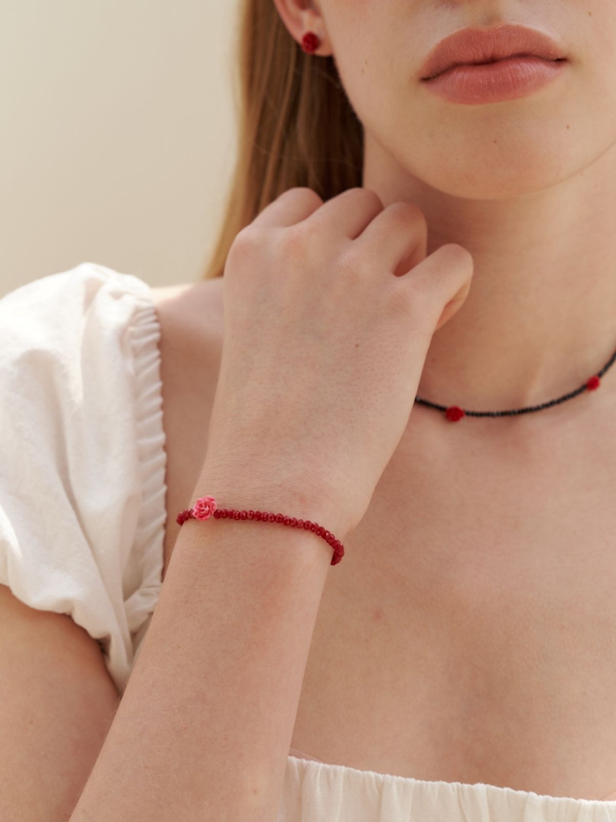 러브미몬스터(LOVE ME MONSTER) Coral Lace Bracelet