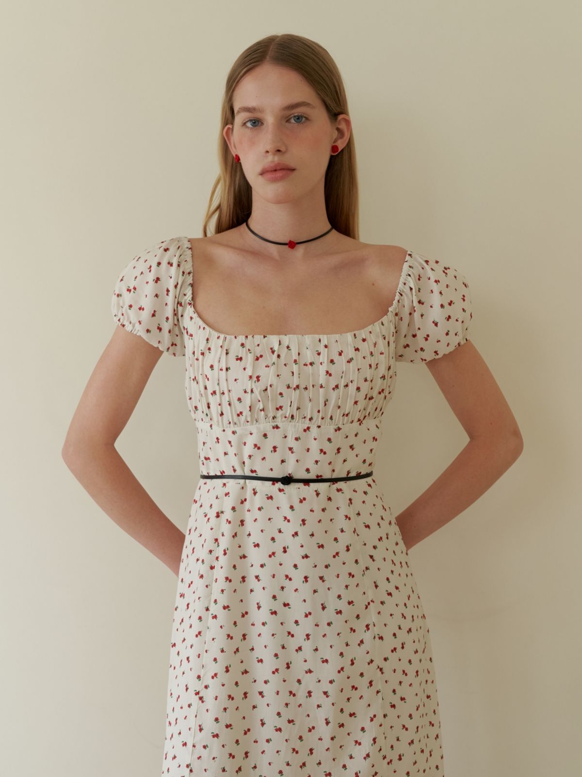 러브미몬스터(LOVE ME MONSTER) The Rose Princess Neck Long Dress_WH