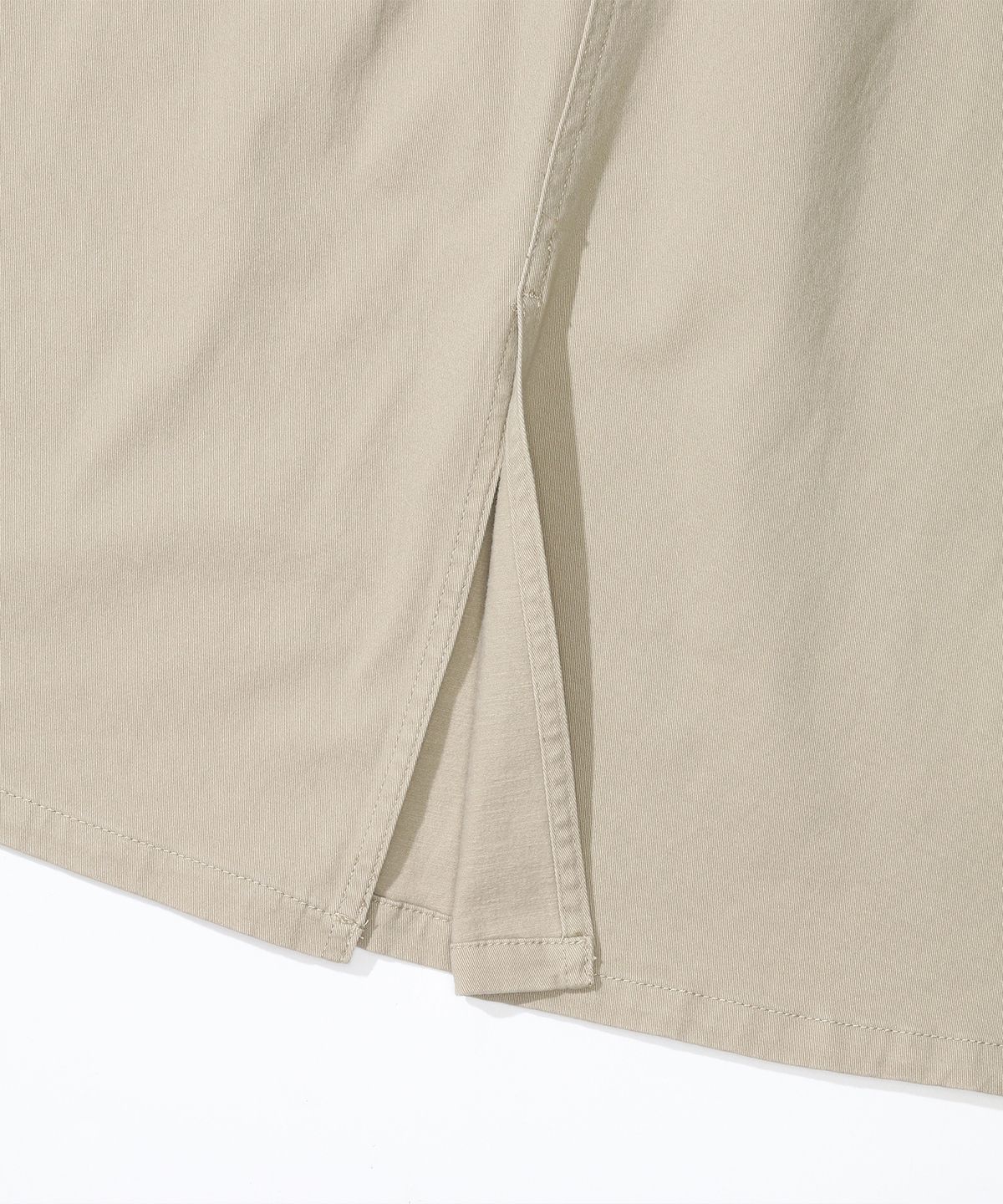 컬럼비아 유니버시티(COLUMBIA UNIVERSITY) M-LABEL BELTED PEACH COTTON LONG SKIRT 헤리티지베이지