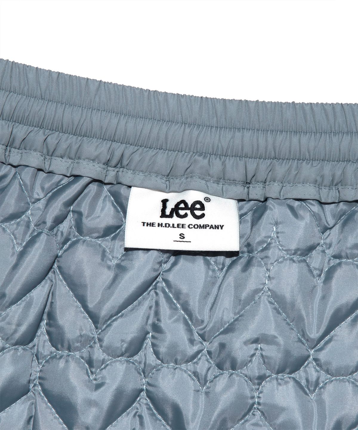 리(LEE) 하트 퀼팅 미니 스커트 스카이 블루
