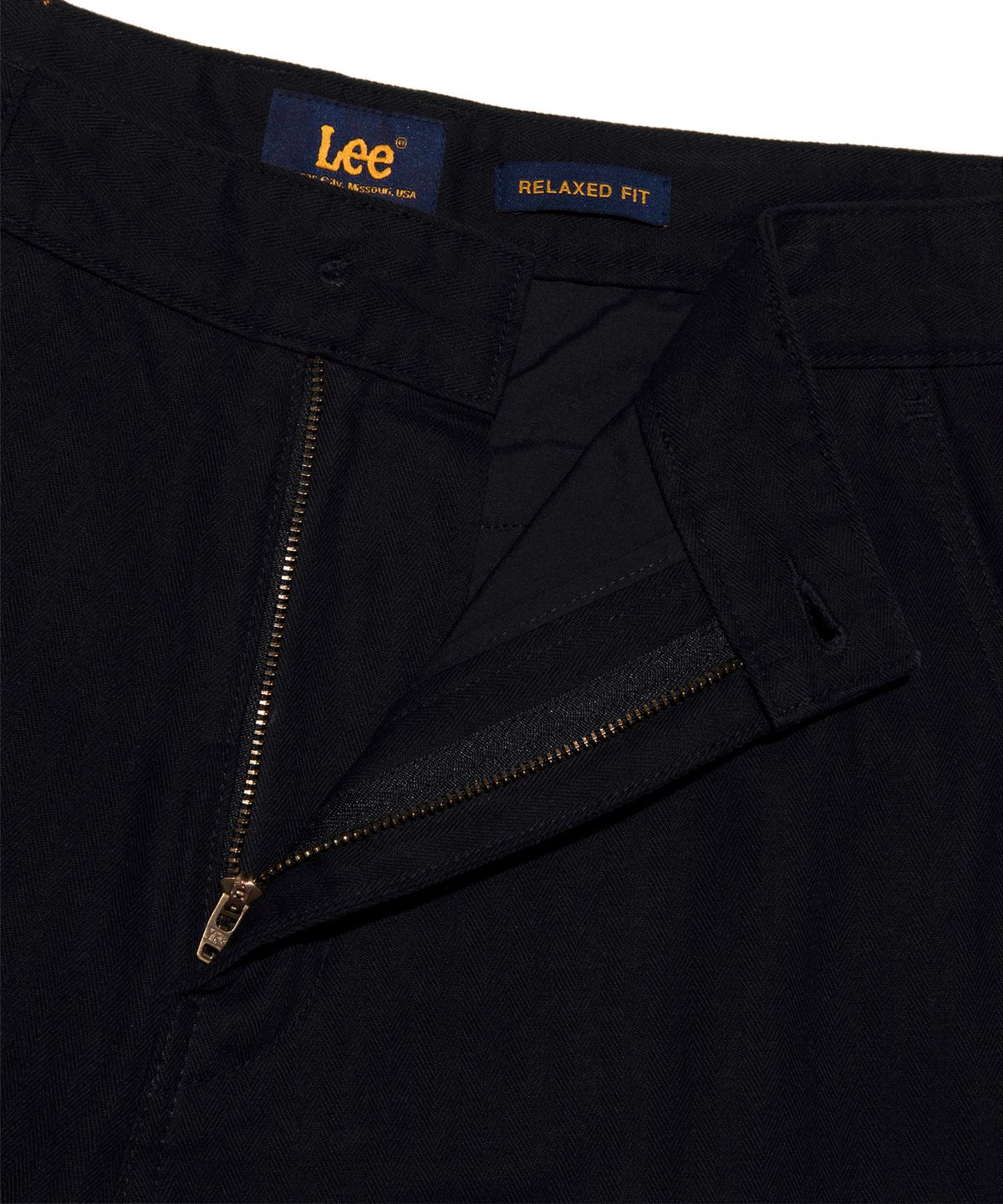 리(LEE) 헤링본 카고 팬츠 블랙