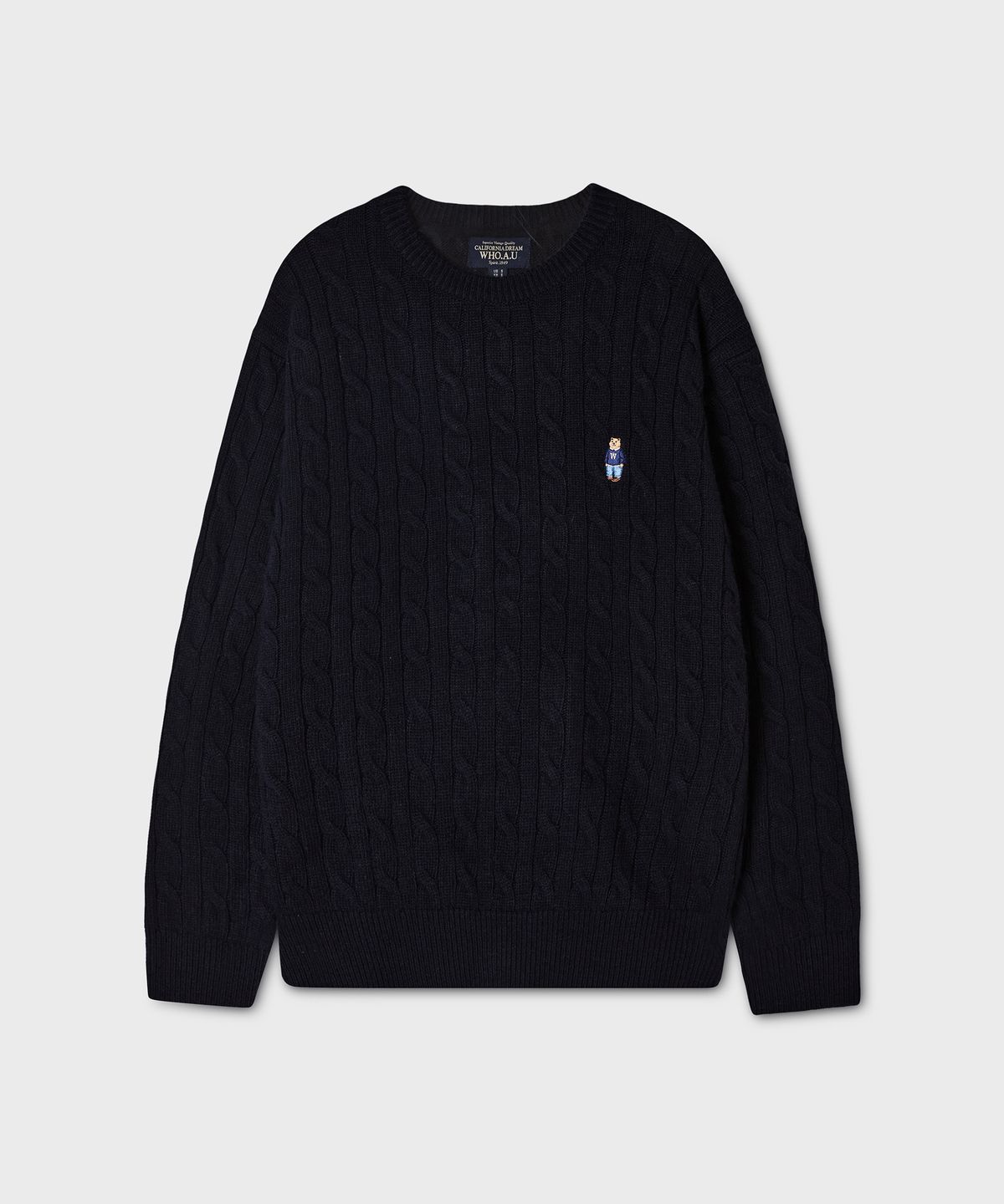 후아유(WHO.A.U) Steve Cable R-neck Pullover(U) / WHKAG4923U