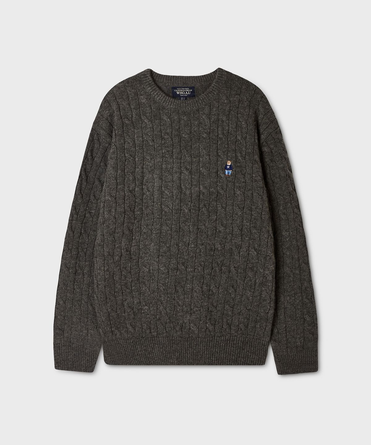 후아유(WHO.A.U) Steve Cable R-neck Pullover(U) / WHKAG4923U