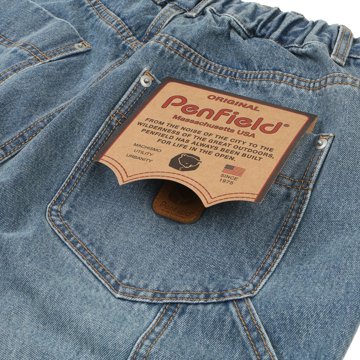 펜필드(PENFIELD) FADED DOUBLE KNEE JEAN SKY BLUE_FQ1WP55U