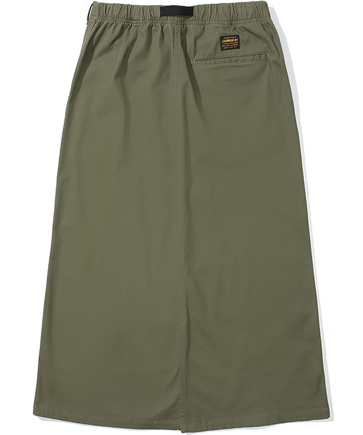 컬럼비아 유니버시티(COLUMBIA UNIVERSITY) M-LABEL BELTED PEACH COTTON LONG SKIRT 카키