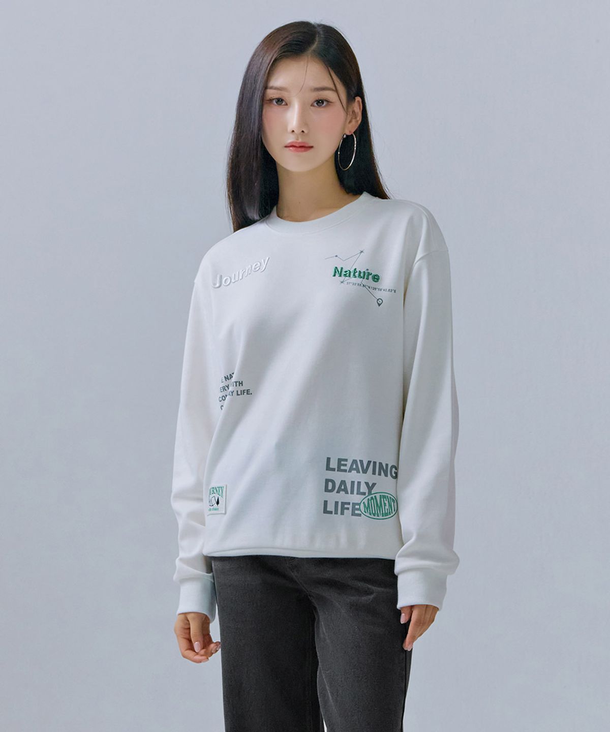 체이스컬트(CHASECULT) 공용 전판 그래픽 맨투맨-CERU5112B01