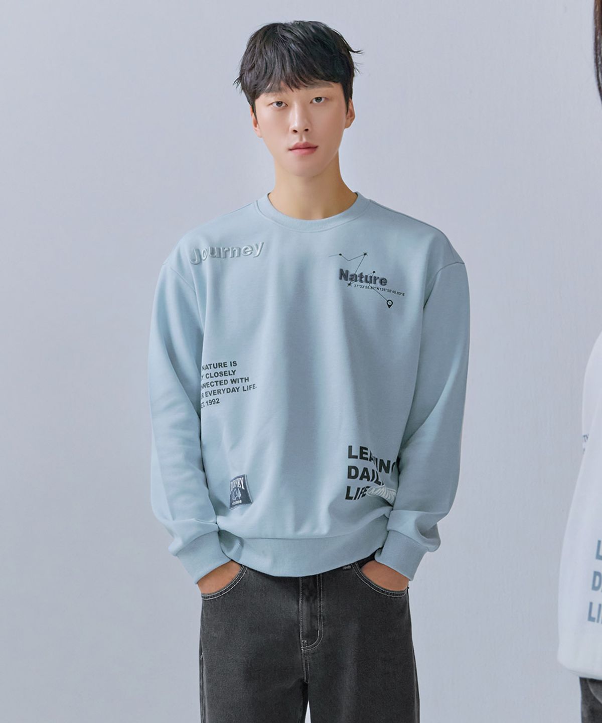 체이스컬트(CHASECULT) 공용 전판 그래픽 맨투맨-CERU5112B0D