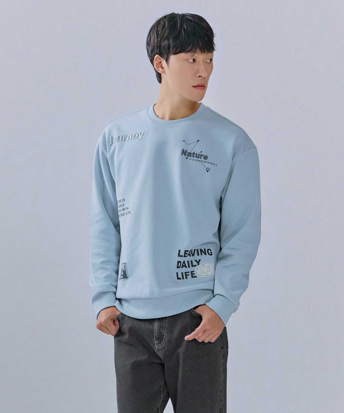 체이스컬트(CHASECULT) 공용 전판 그래픽 맨투맨-CERU5112B0D