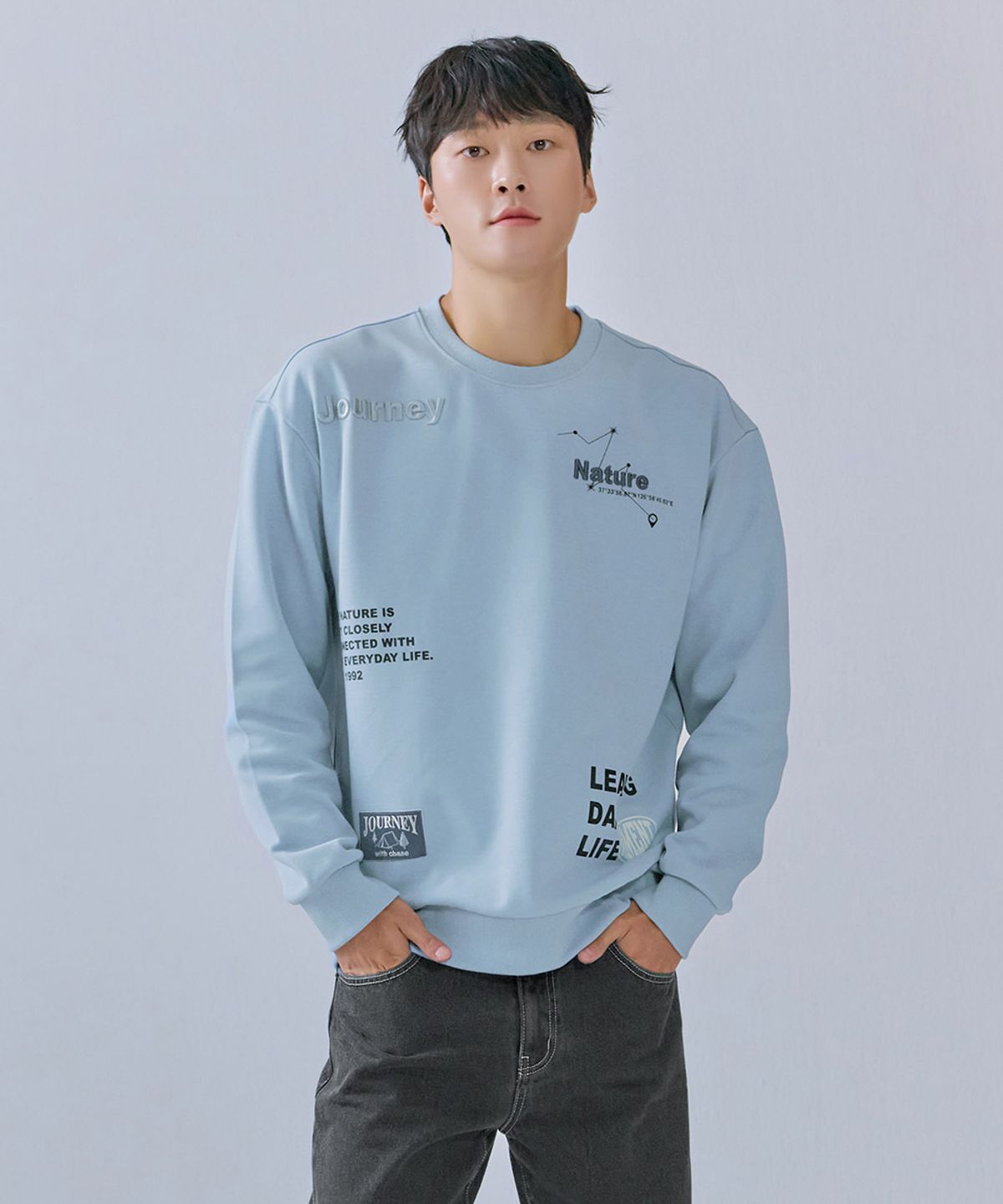 체이스컬트(CHASECULT) 공용 전판 그래픽 맨투맨-CERU5112B0D