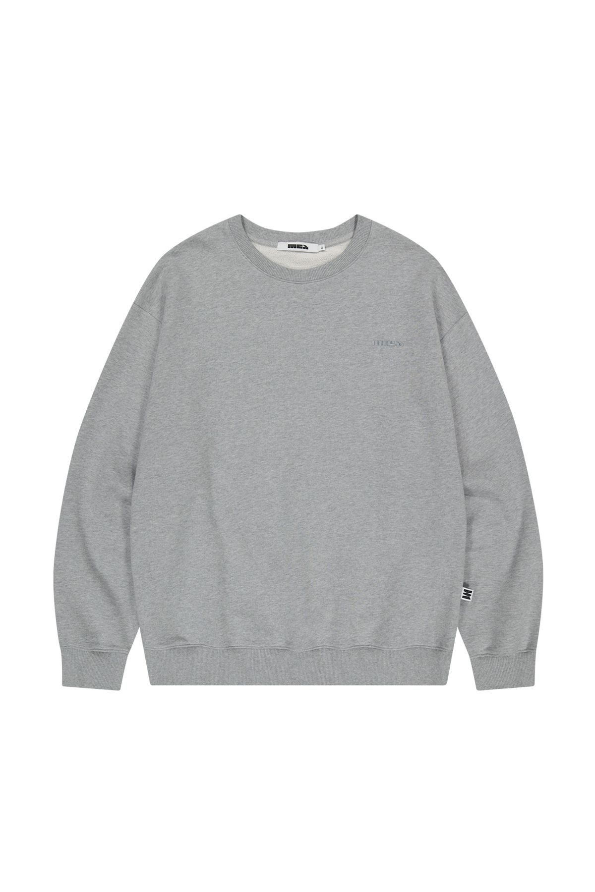 메아(MEA) BASIC LOGO SWEAT SHIRT [HEATHER GREY]