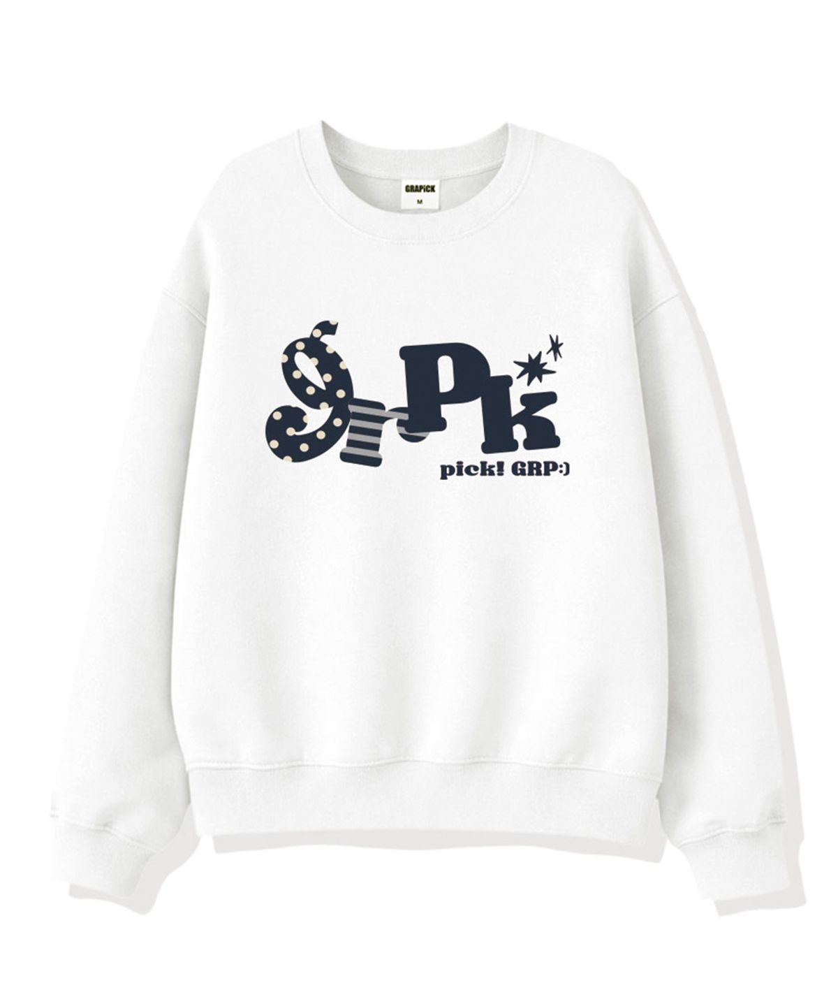그라픽(GRAPICK) 픽키도트 오버핏 맨투맨 티셔츠 6 Color [GRPM_6002]