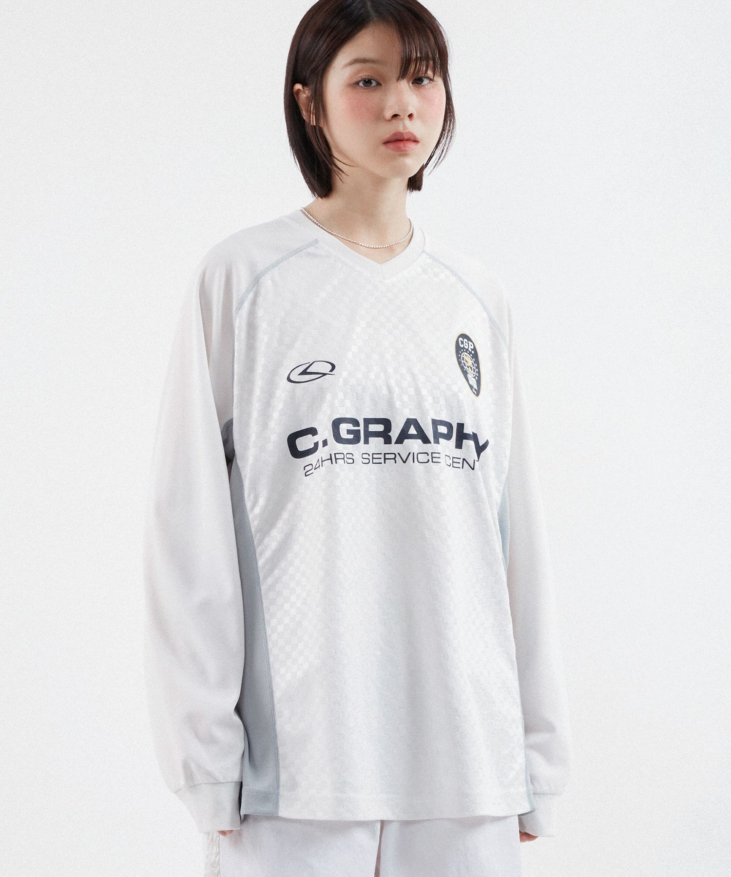 MUSINSA | Codegraphy 24H Sports Long Sleeve Jersey T-shirt_White