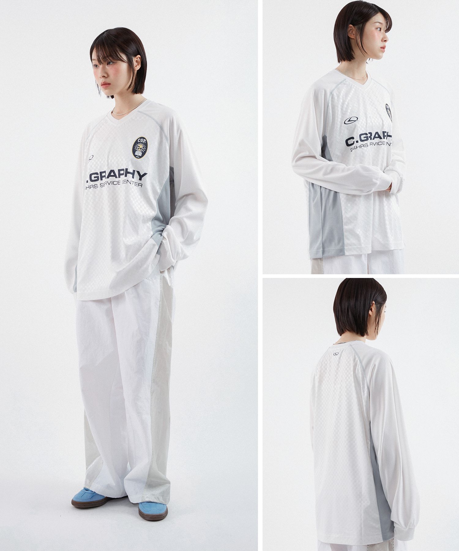MUSINSA | Codegraphy 24H Sports Long Sleeve Jersey T-shirt_White
