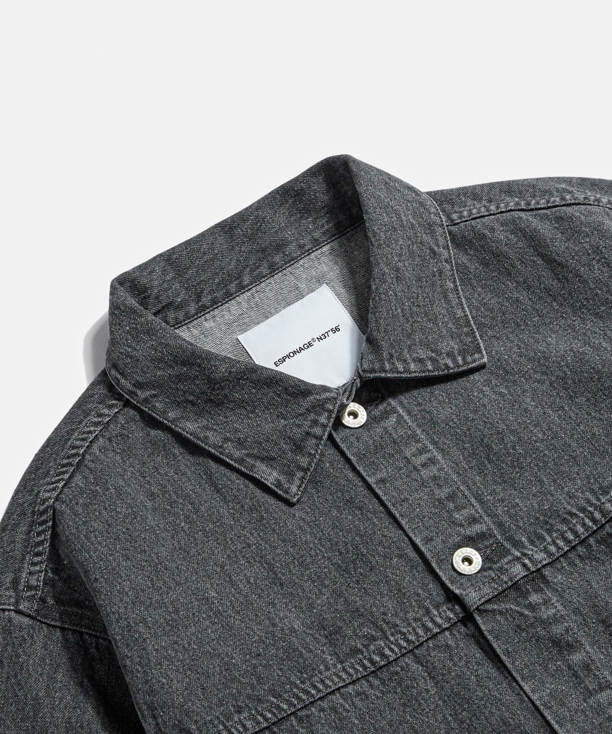 에스피오나지(ESPIONAGE) Relaxed Denim Jacket Washed Black